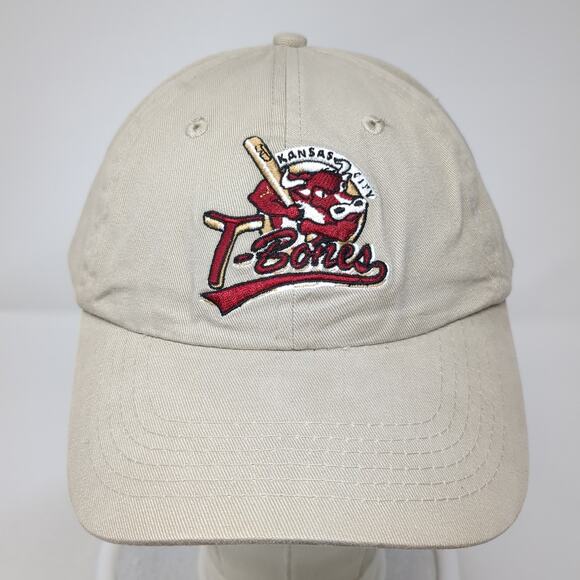 Kansas City T-Bones Snapback Cap Beige One Size Adjustable Embroidered Cam Inc. - Picture 2 of 9